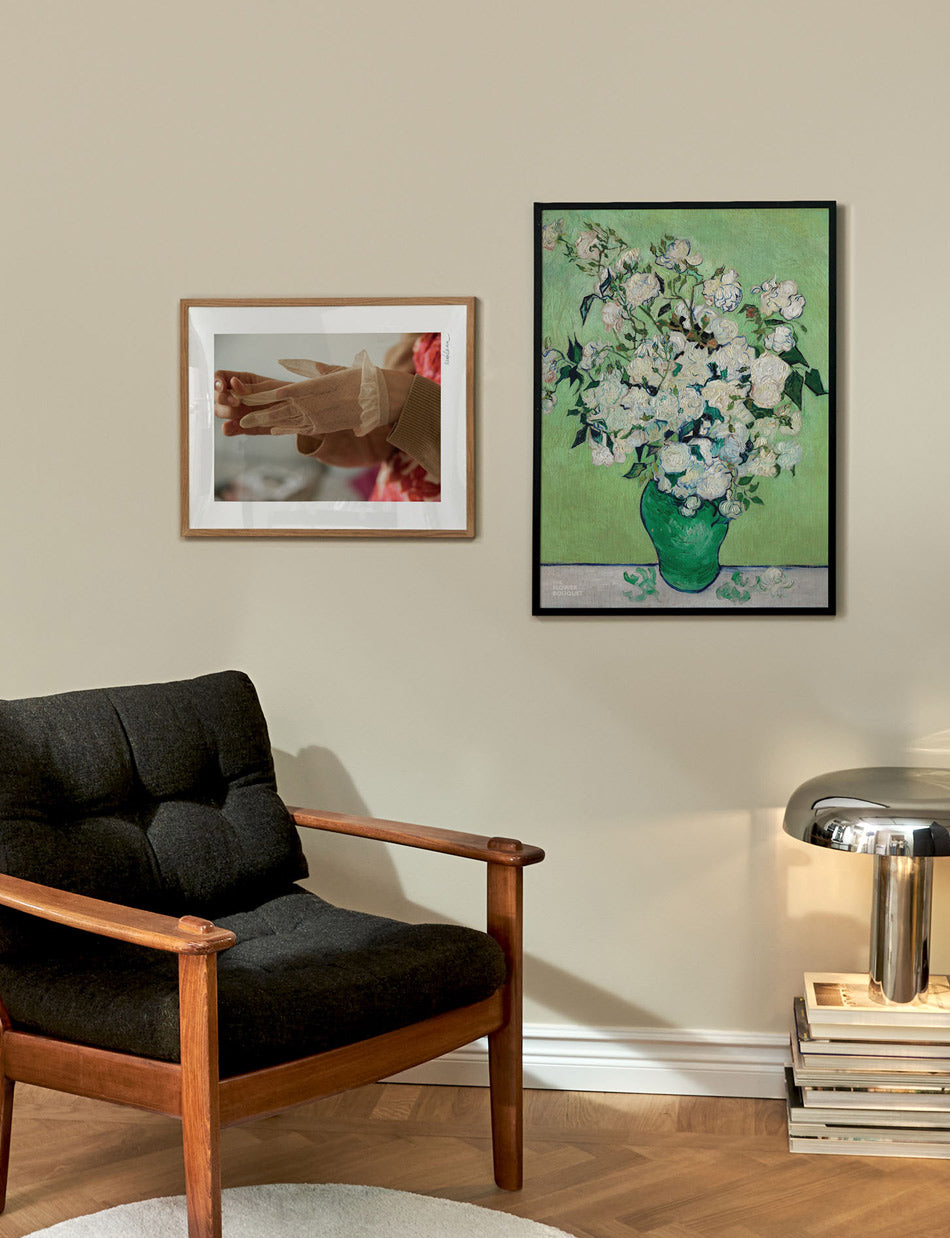 Green Floral pot Poster